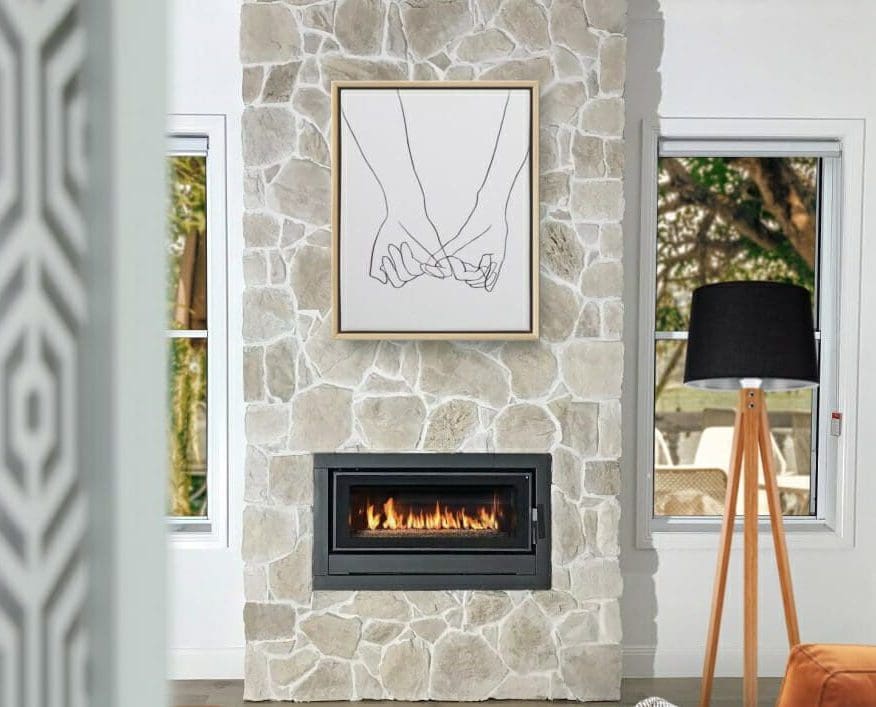 Coastal Stone cladding fireplace