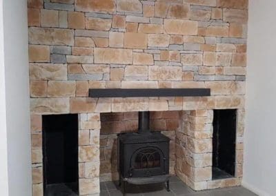Dry Stack Natural Grey Fireplace