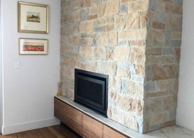 Dry Stack Natural Grey Fireplace
