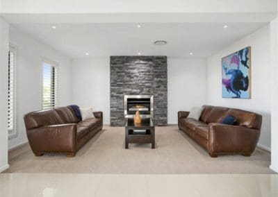 Ledgestone Slate Lounge Fireplace